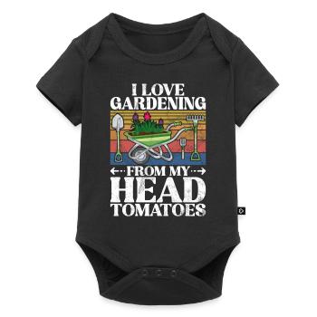 Tomates du jardin Légumes Tomates tête de jardinier - Body à manches courtes Premium Bébé - noir - Devant