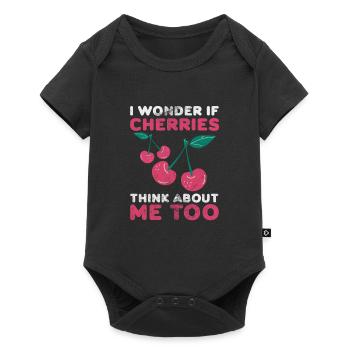 Cerise - Body à manches courtes Premium Bébé - noir - Devant