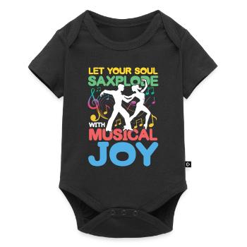 Let Your Soul Saxplode With Musical Joy - Baby Premium Kurzarmbody - Schwarz - Vorne