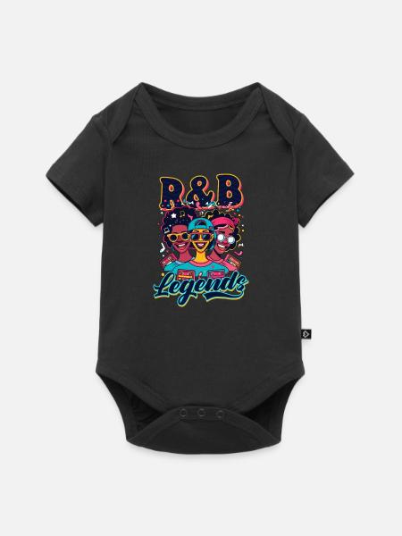90er R&B R&B Legenden - Baby Premium Kurzarmbody - Schwarz