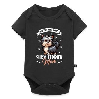 Maman terrier soyeux australien - Body à manches courtes Premium Bébé - noir - Devant