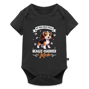 Beagle Harrier Mom - Baby Premium short-sleeve bodysuit - black - Front