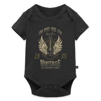Ich bin nicht alt, ich bin Vintage Retro 1935 Gitarrist - Baby Premium Kurzarmbody - Schwarz - Vorne
