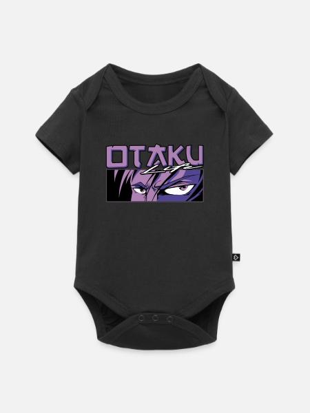 Anime Otaku Life - Baby Premium Kurzarmbody - Schwarz