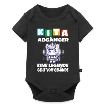 KITA Leavers School Child School Enrollment - Baby Premium short-sleeve bodysuit - black - Front