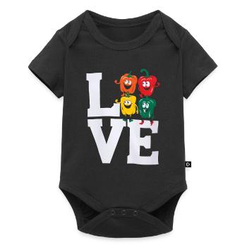 Paprika Geschenk - Baby Premium Kurzarmbody - Schwarz - Vorne