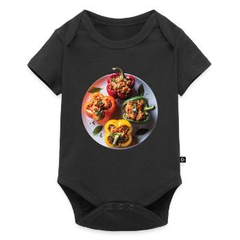 Paprika Geschenk - Baby Premium Kurzarmbody - Schwarz - Vorne