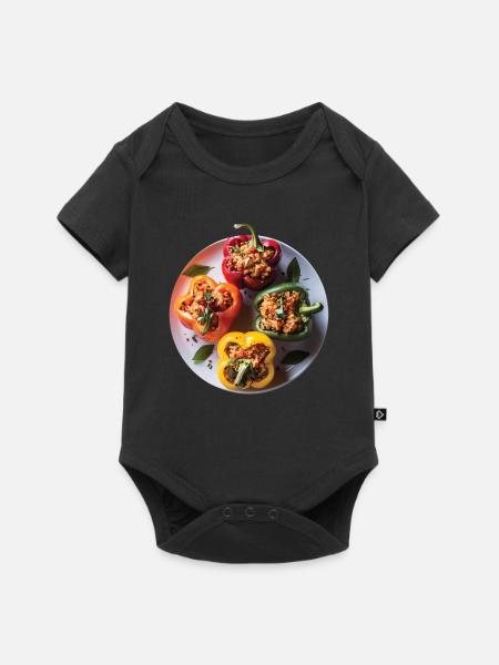 Paprika Geschenk - Baby Premium Kurzarmbody - Schwarz