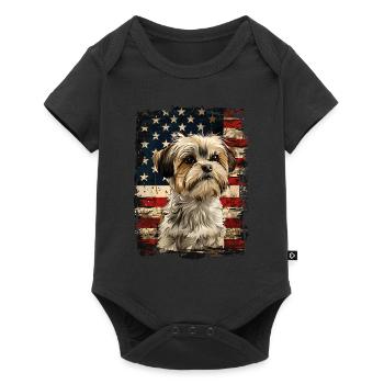 Shih Tzu America Usa - Baby Premium short-sleeve bodysuit - black - Front