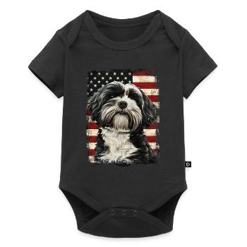 Tibetan Terrier America Usa - Baby Premium short-sleeve bodysuit - black - Front