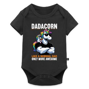Dadacorn Unicorn Dad Dad Father's Day Daughter - Baby Premium short-sleeve bodysuit - black - Front