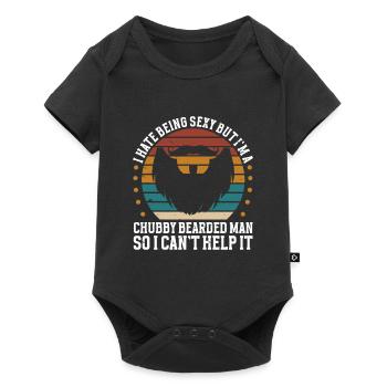 Beard Quote Bearded Men - Baby Premium short-sleeve bodysuit - black - Front