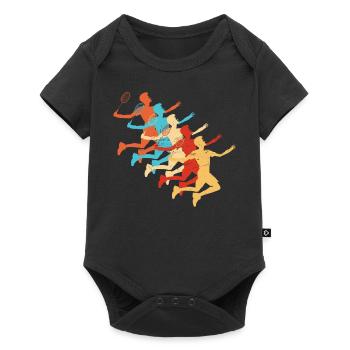 Badminton Squash Men's Badminton Women's Badminton - Baby Premium short-sleeve bodysuit - black - Front