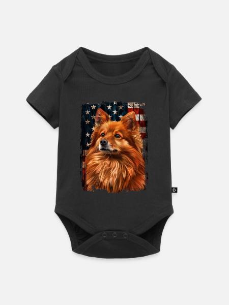 Finnischer Spitz, Amerika Usa - Baby Premium Kurzarmbody - Schwarz