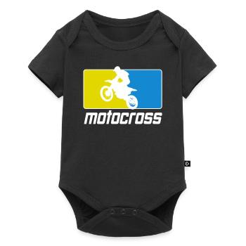 Motocross Enduro Motorcycle Supermoto Motorbike - Baby Premium short-sleeve bodysuit - black - Front