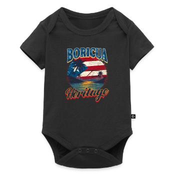 Puerto Rico Boricua Heritage - Baby Premium short-sleeve bodysuit - black - Front