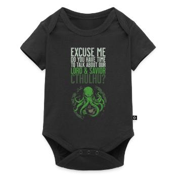 Lord & Savior Cthulhu Kult Lovecraft Necronomicon - Baby Premium Kurzarmbody - Schwarz - Vorne
