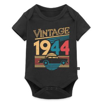 60 ans d’âge Cadeaux Vintage Né en 1944 Rétro - Body à manches courtes Premium Bébé - noir - Devant