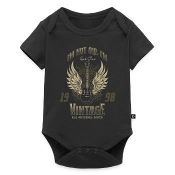 Ich bin nicht alt, ich bin Vintage Retro 1998 Gitarrist - Baby Premium Kurzarmbody - Schwarz - Vorne