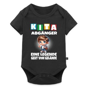 KITA Leavers School Child School Enrollment - Baby Premium short-sleeve bodysuit - black - Front