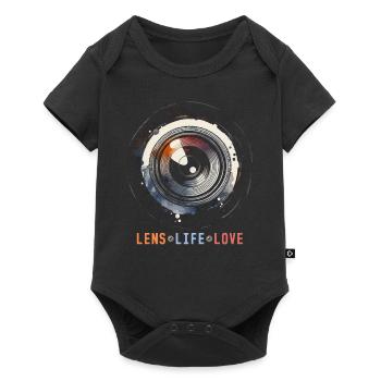Photographer Photography Photographers Lens Life Love - Baby Premium short-sleeve bodysuit - black - Front