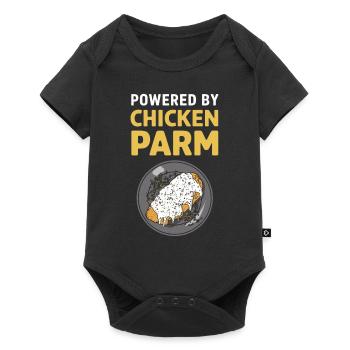 Powered By Chicken Parm Italian Food - Baby Premium short-sleeve bodysuit - black - Front