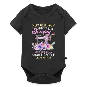 Ce n’est pas grave si vous n’aimez pas la couture... Drôle de couture - Body à manches courtes Premium Bébé - noir - Devant
