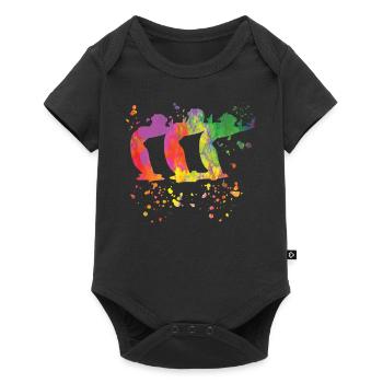 Artistic Swim Team Synchronschwimmen - Baby Premium Kurzarmbody - Schwarz - Vorne