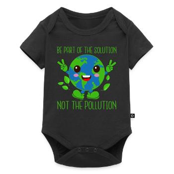 Bathing beach & sea plastic-free against pollution - Baby Premium short-sleeve bodysuit - black - Front