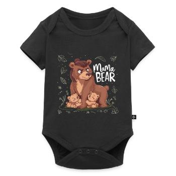 MAMA BEAR - Baby Premium short-sleeve bodysuit - black - Front