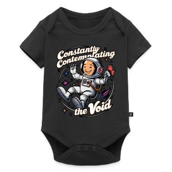 Astronaut Contemplating Void Cartoon Space Humor - Baby Premium short-sleeve bodysuit - black - Front