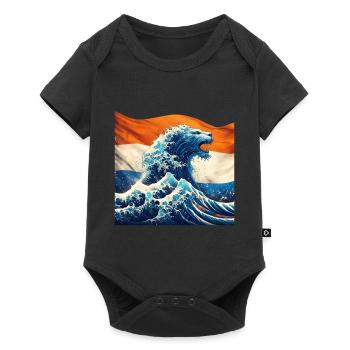 Dutch Pride Dutch lion born from water - Baby Premium short-sleeve bodysuit - black - Front