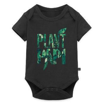 Motif de feuille de Papi pour les amoureux des plantes - Body à manches courtes Premium Bébé - noir - Devant
