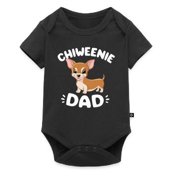 Chiweenie Papa Pride: Loving and Caring - Baby Premium short-sleeve bodysuit - black - Front