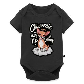 Chiweenie chien baisers Fix Everything - Body à manches courtes Premium Bébé - noir - Devant