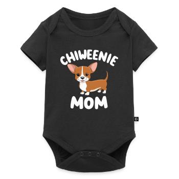 Chiweenie Mom - Proud of your little friend! - Baby Premium short-sleeve bodysuit - black - Front