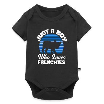 Bouledogue français garçon - Body à manches courtes Premium Bébé - noir - Devant
