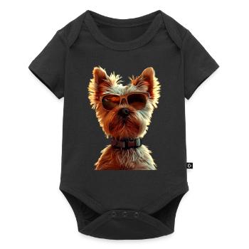 Yorkshire Terrier Dog Lover Cute Yorkie - Baby Premium short-sleeve bodysuit - black - Front