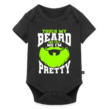 Citation de barbe, Touche ma barbe et dis-moi que je suis jolie - Body à manches courtes Premium Bébé - noir - Devant