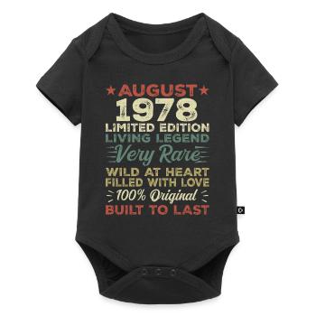 August 1978 - Gift idea for August 1978 - 1978 - Baby Premium short-sleeve bodysuit - black - Front