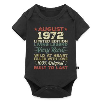 August 1972 - Gift idea for August 1972 - 1972 - Baby Premium short-sleeve bodysuit - black - Front