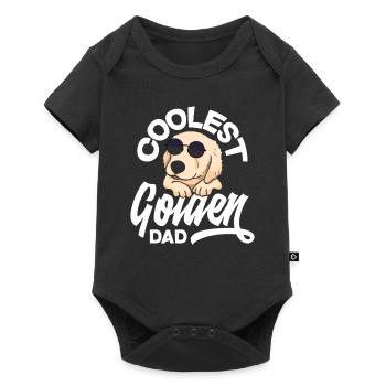 Cool Golden Retriever Dad - Baby Premium short-sleeve bodysuit - black - Front