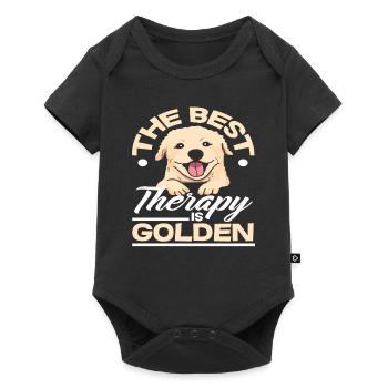 Best Therapy Golden Retriever - Baby Premium short-sleeve bodysuit - black - Front