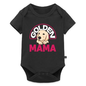 Golden Retriever Mom Mom - Baby Premium short-sleeve bodysuit - black - Front