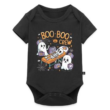 Boo Crew Halloween Nurse Ghost Skeleton Funny - Baby Premium short-sleeve bodysuit - black - Front