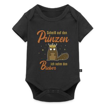 Ich nehm den Bieber North American Eurasian Beaver - Baby Premium Kurzarmbody - Schwarz - Vorne