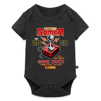 Vintage Gamer Since 2000 Funny Birthday Gaming - Baby Premium short-sleeve bodysuit - black - Front
