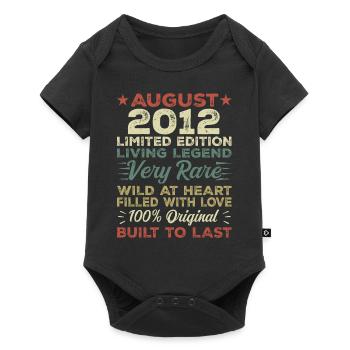 Août 2012 - Idée cadeau pour Août 2012 - 2012 - Body à manches courtes Premium Bébé - noir - Devant