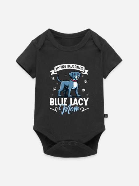 Blue Lacy Mama - Baby Premium Kurzarmbody - Schwarz