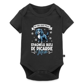 Epagneul Bleu de Picardie Mama - Baby Premium Kurzarmbody - Schwarz - Vorne